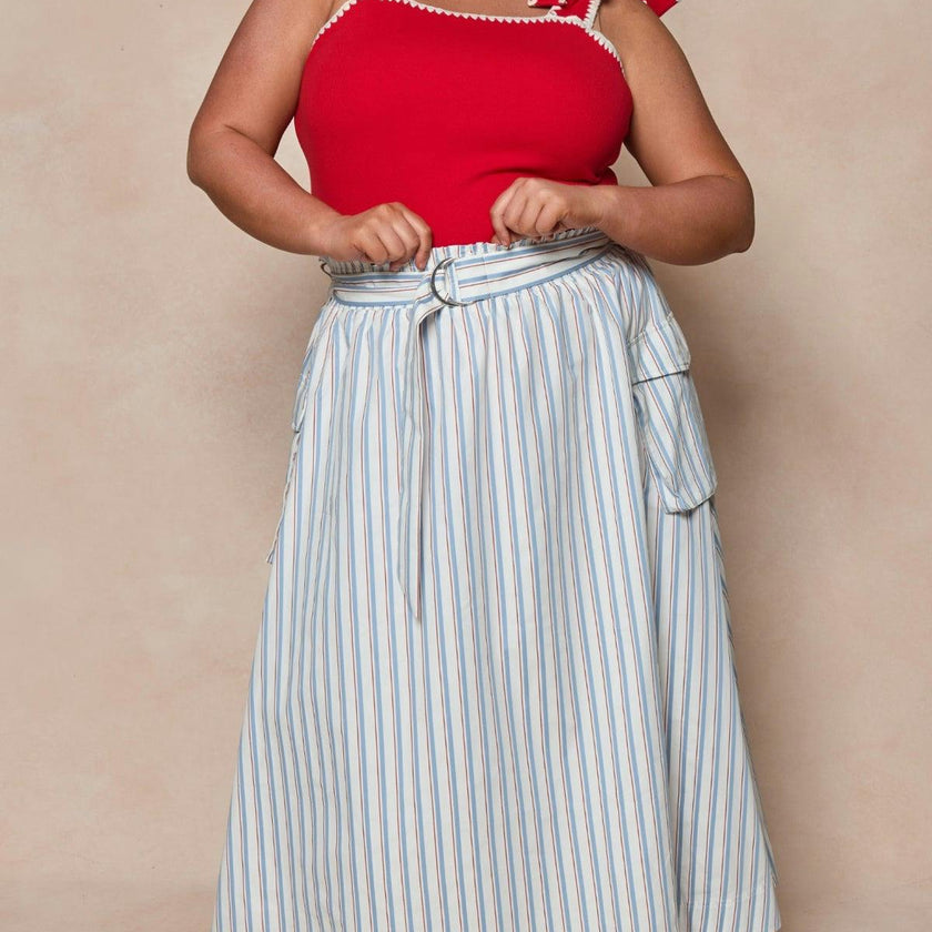 Lizzy Skirt in Heritage Stripe