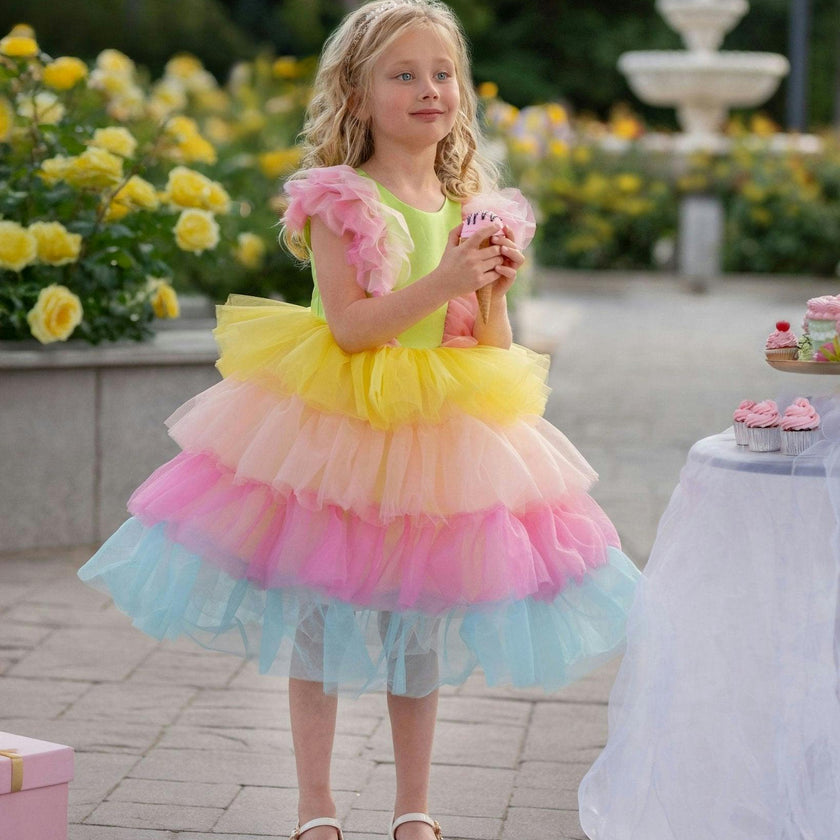 Neon Glow Pastel Princess Dress