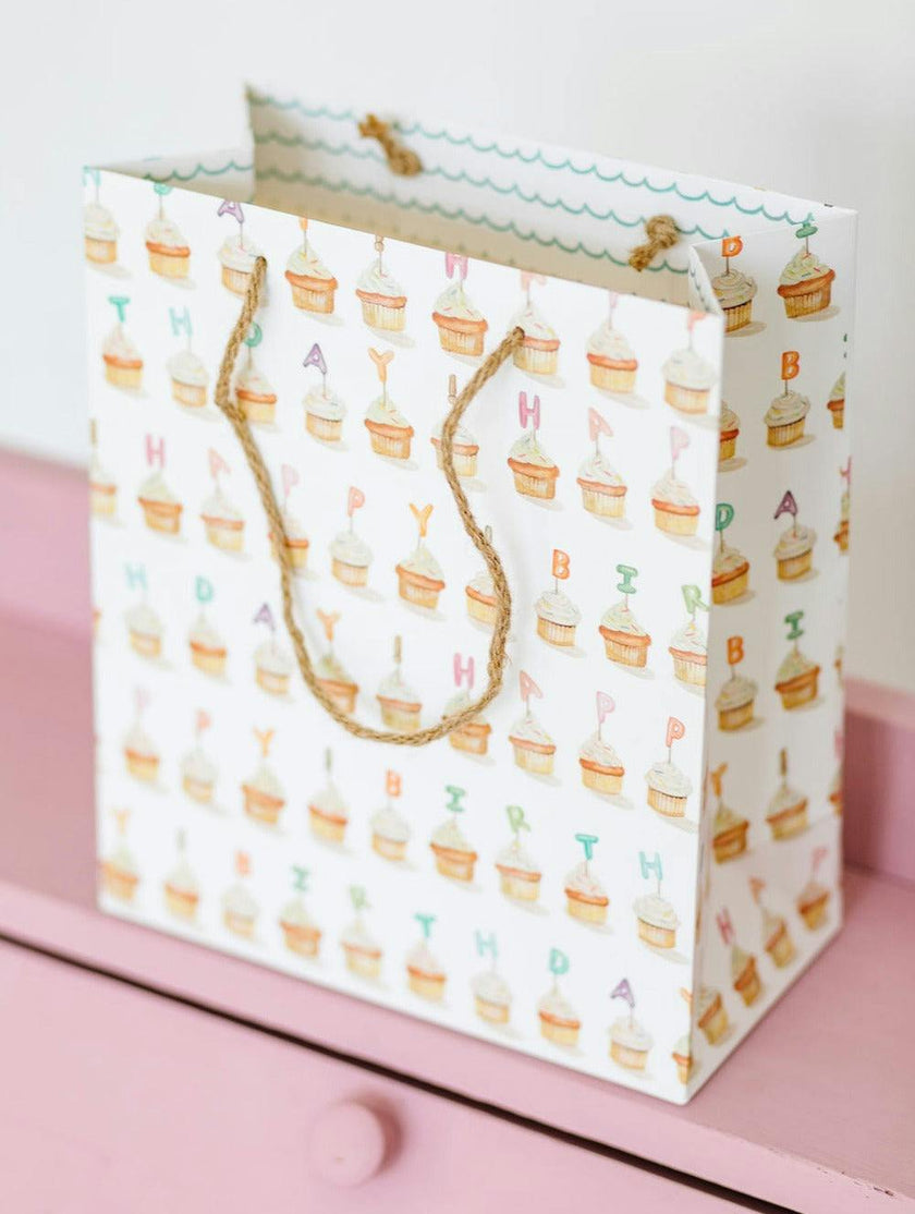 Birthday Cupcakes Gift Bag - Set of 3