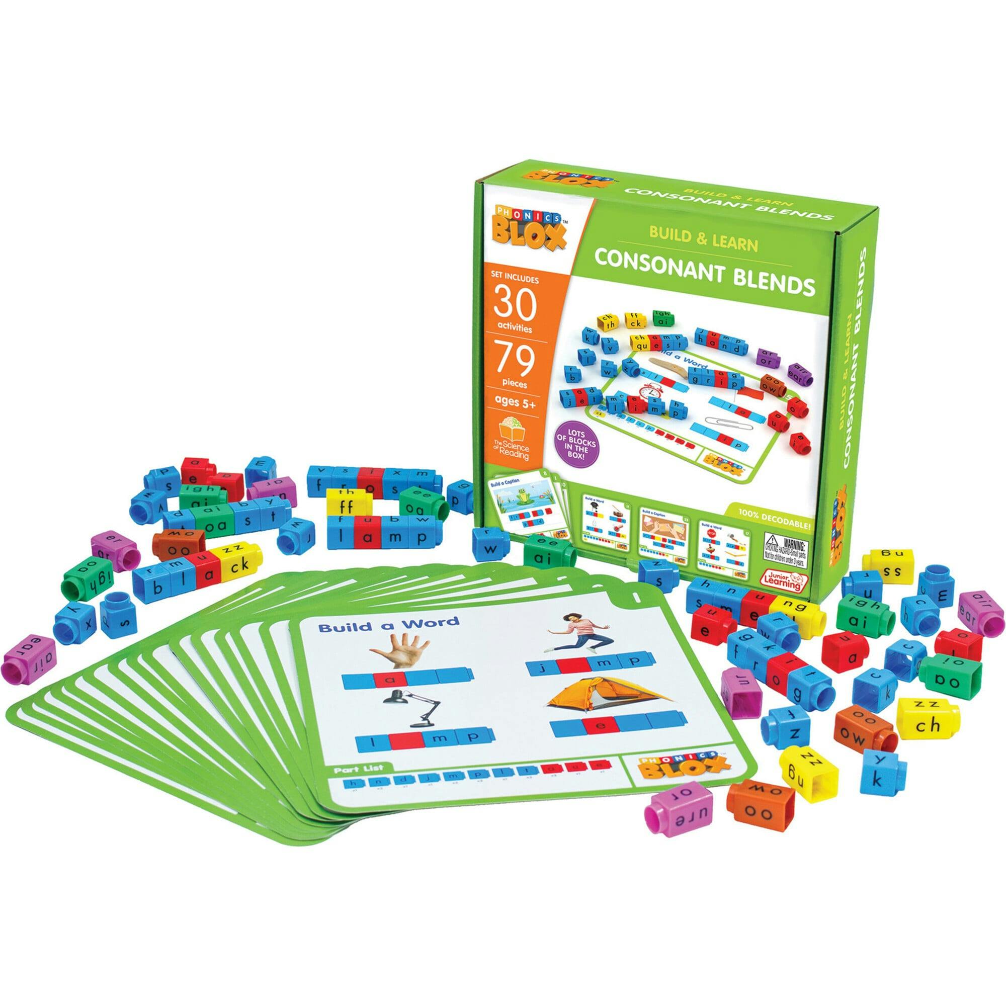 Junior Learning: Rainbow Phonics Blox: Consonant Blends - Phase 4 - Build & Learn