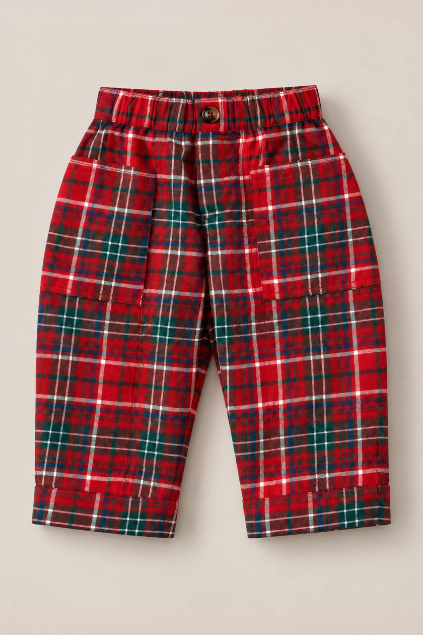 Boys Oliver Pants in Christmas Cheer Plaid