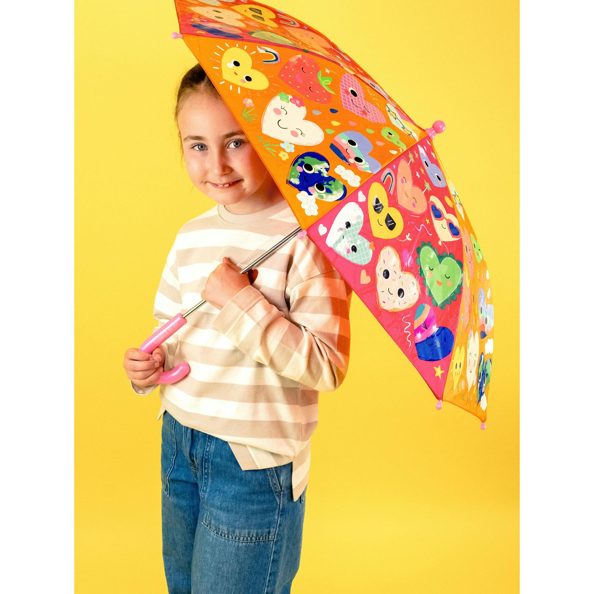 Hearts 6+ Colour Change Umbrella