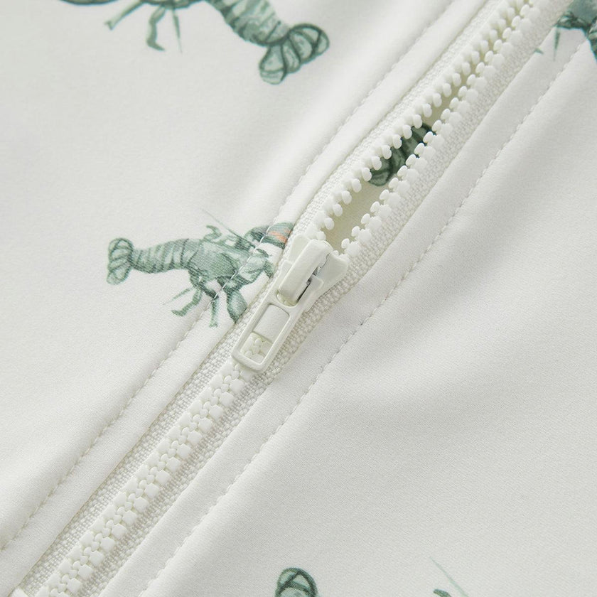Mint Lobster Zipper Shortall Swimsuit