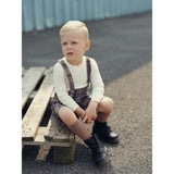 Novelty Plaid High Shoulder Strap Short Overalls