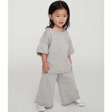 Baby Girls My Boxy Cotton Rolled Edge Wide Leg Pants