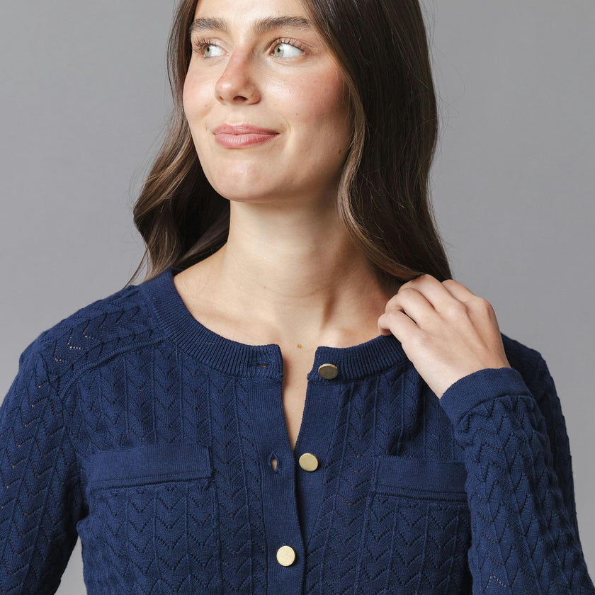 Organic Pointelle Cardigan
