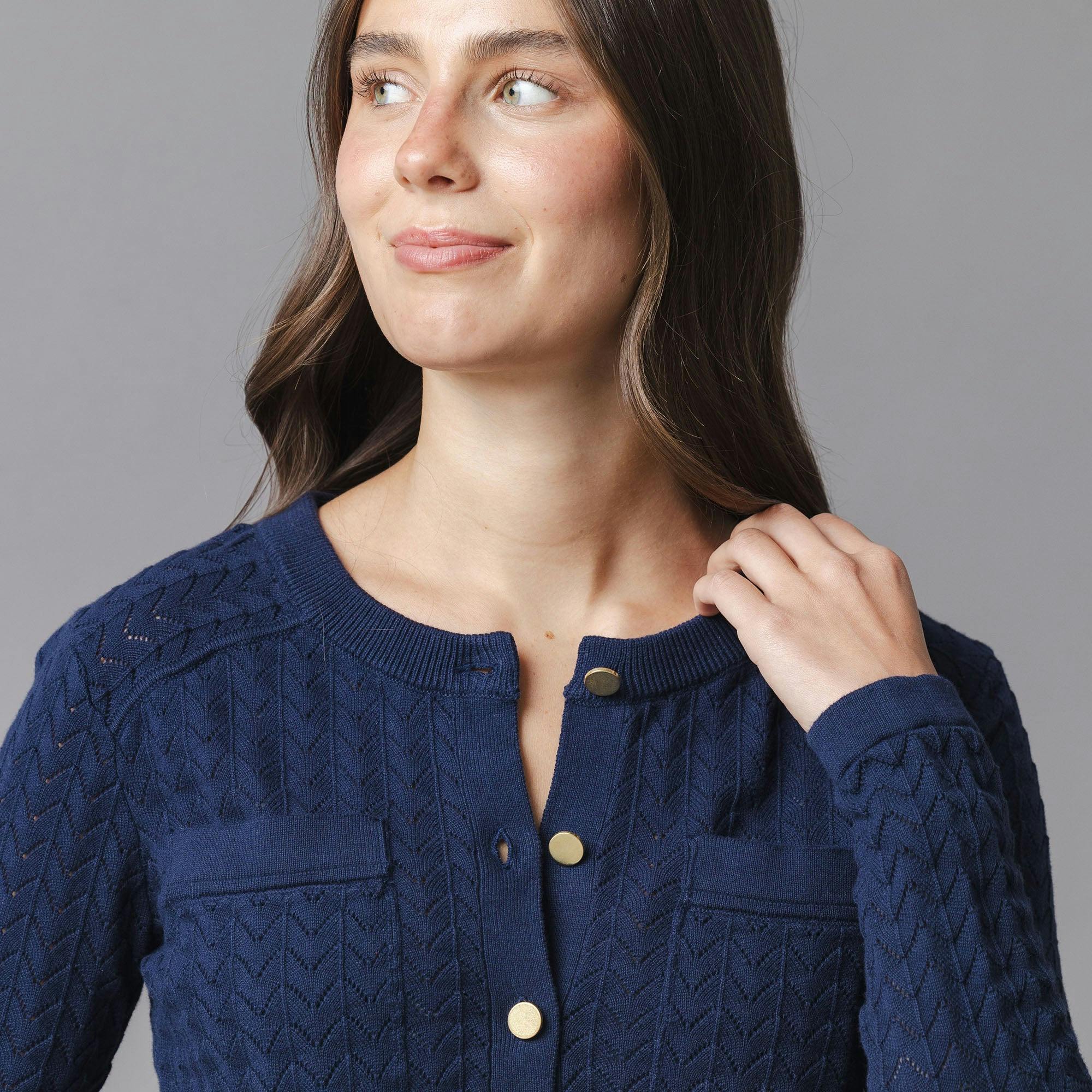 Organic Pointelle Cardigan