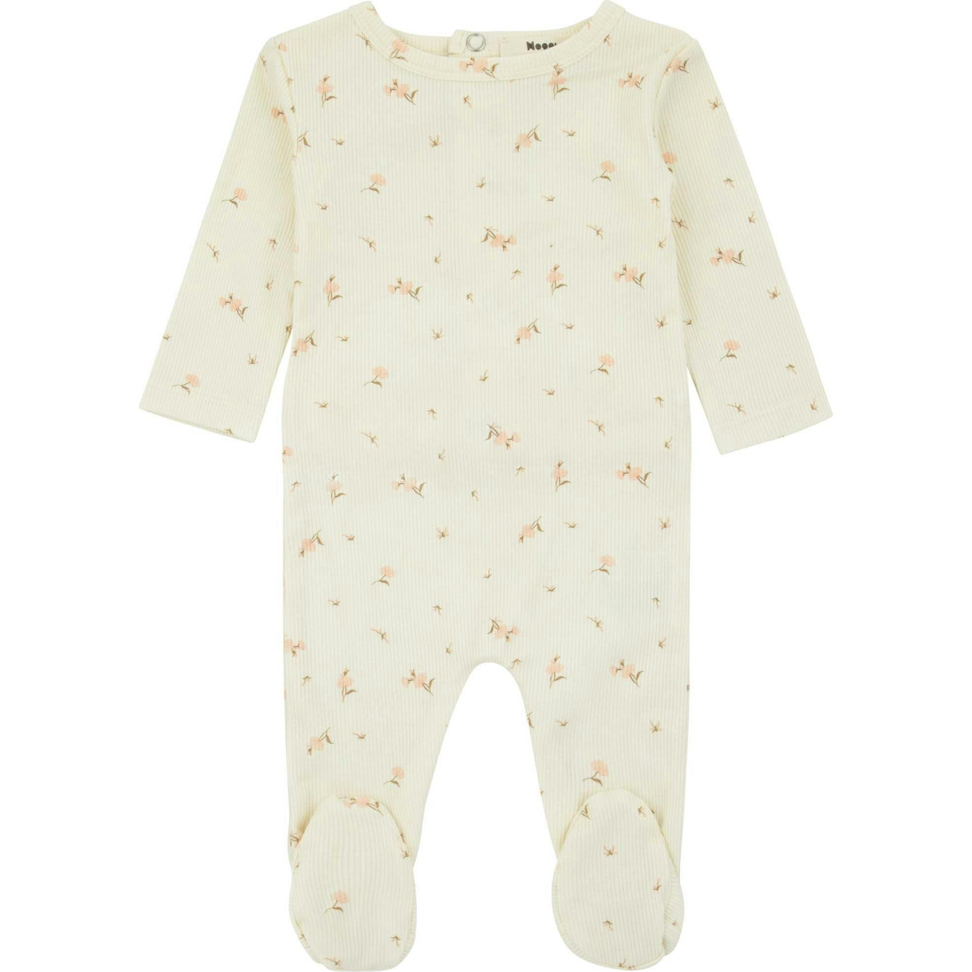 Bamboo Ribbed Floral Footie