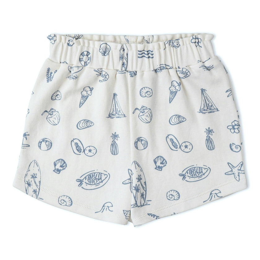 Organic Drop Shoulder Tee & Shorts Set - Coastal