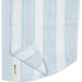 Linen Short Sleeve Button Down Shirt, Blue