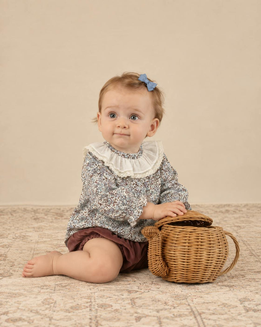 Amelia Blouse Blue Plum Liberty