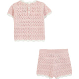 TARTINE ET CHOCOLAT Light Knit Baby Set - Rose Pale