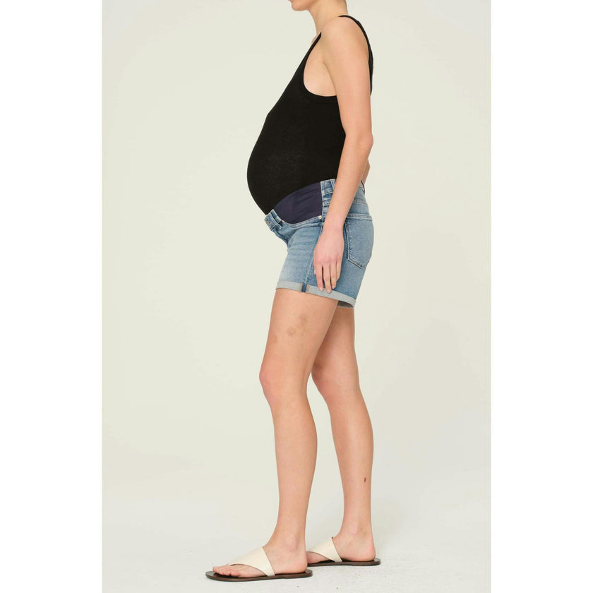 Zoie Jean Shorts Maternity Relaxed 4.5 | Lt Springdale Rolled