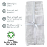 RILEY 5-Pack Crinkle Muslin Burp Cloths