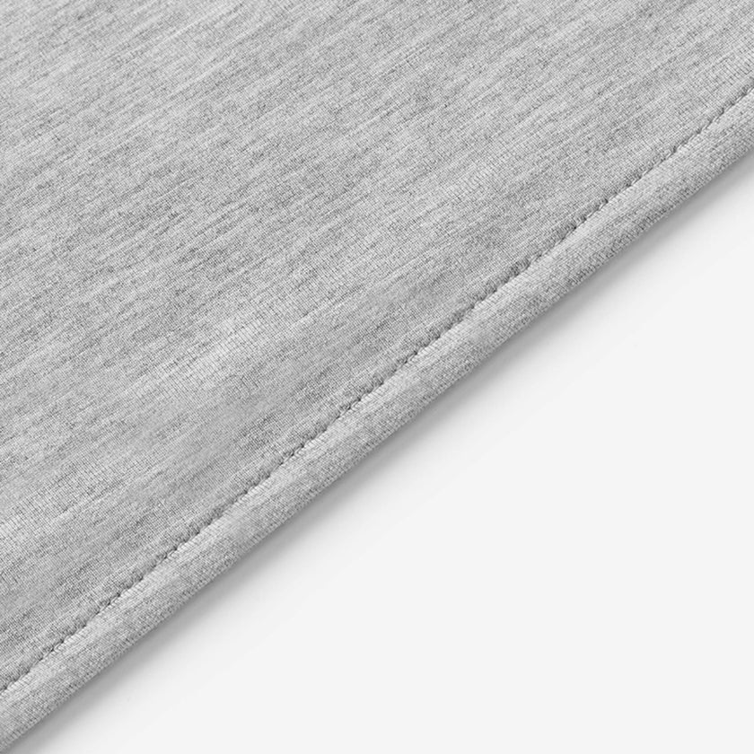 Grey Melange Luxe Solid Kerchief Bib