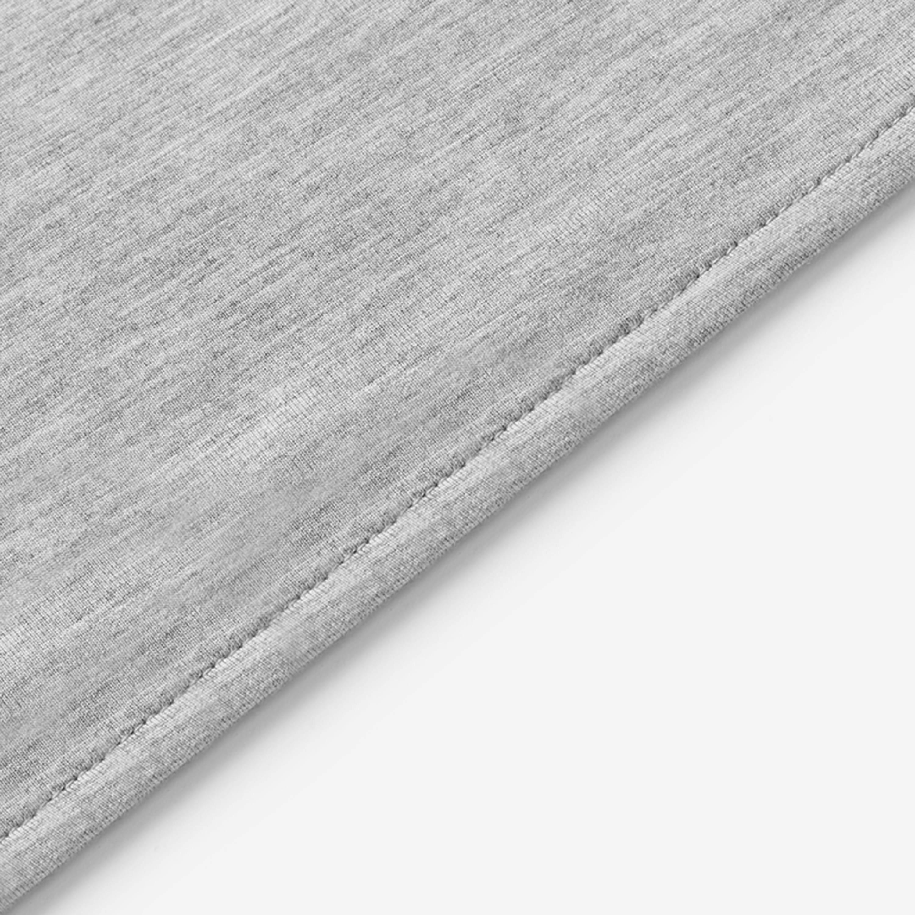 Grey Melange Luxe Solid Kerchief Bib