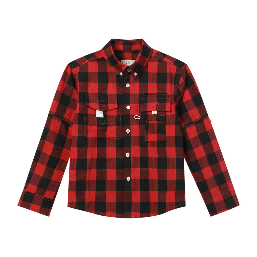 SAWYER RED/BLACK PLAID Fishing Shirt
