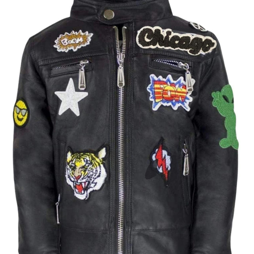 Boy All About the Patch Vegan Leather Jacket