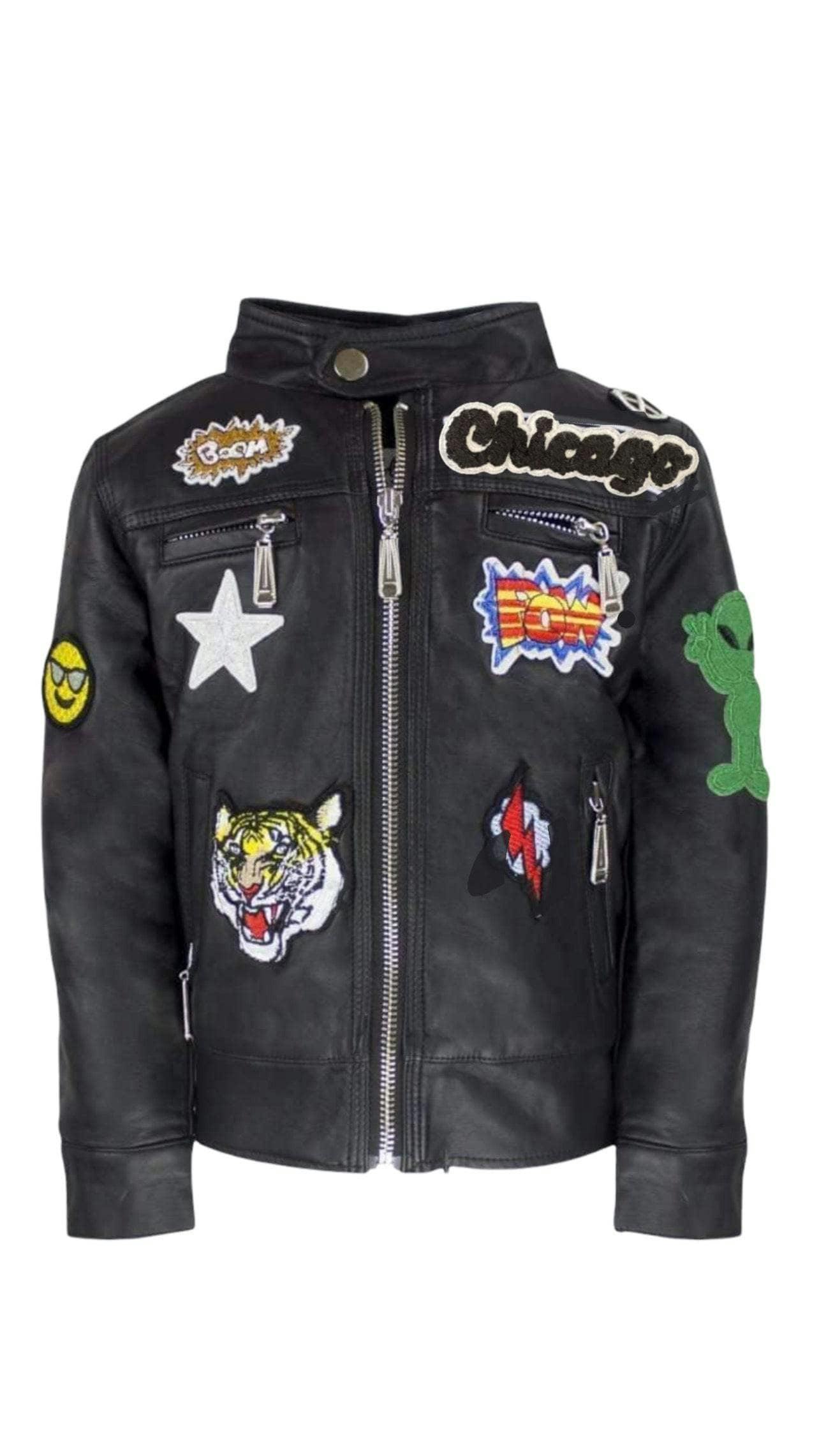 Boy All About the Patch Vegan Leather Jacket