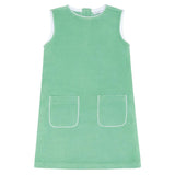 girls gustavia green french terry simple dress