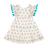 Sophie Girls Tassel Dress Aqua Rhapsody, Aqua