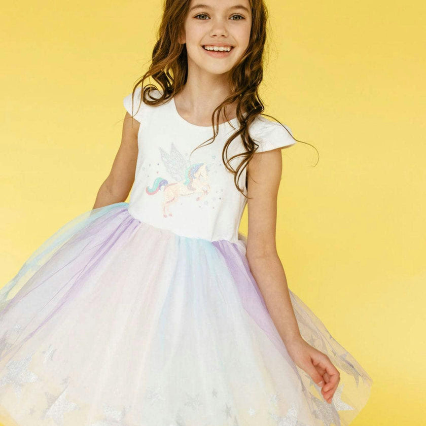 Glitter Wing Pastel Dress
