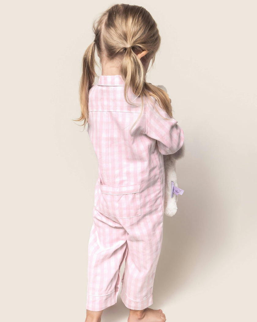 Baby's Twill Classic Romper in Pink Gingham