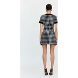 The Allegra Dress - Black and White Tweed
