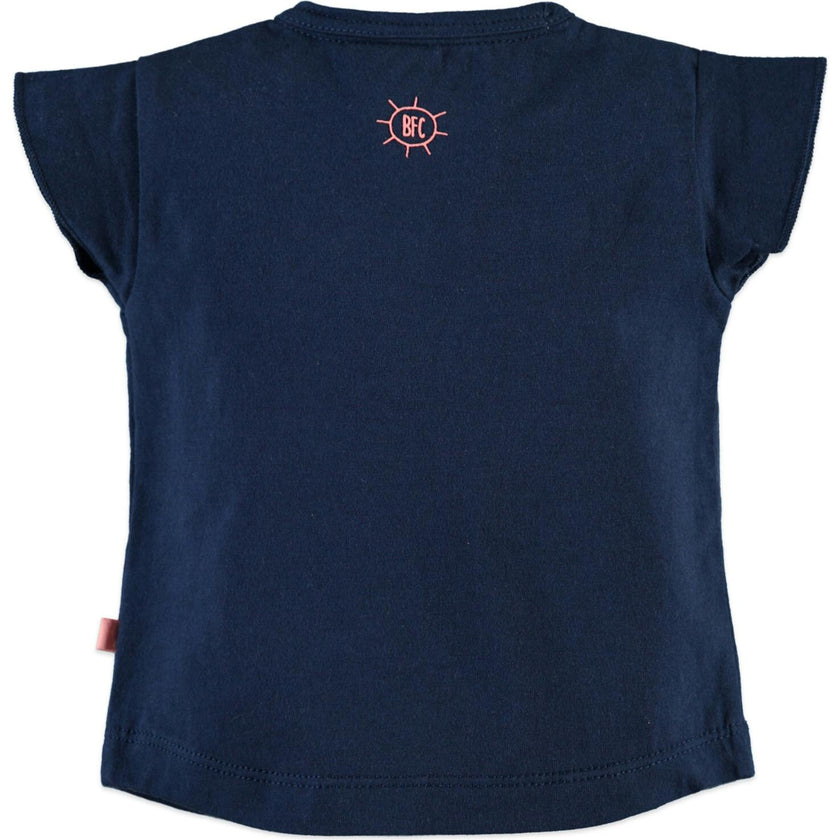 "Sunny Day" Print Short Ruffled Sleeve T-Shirt