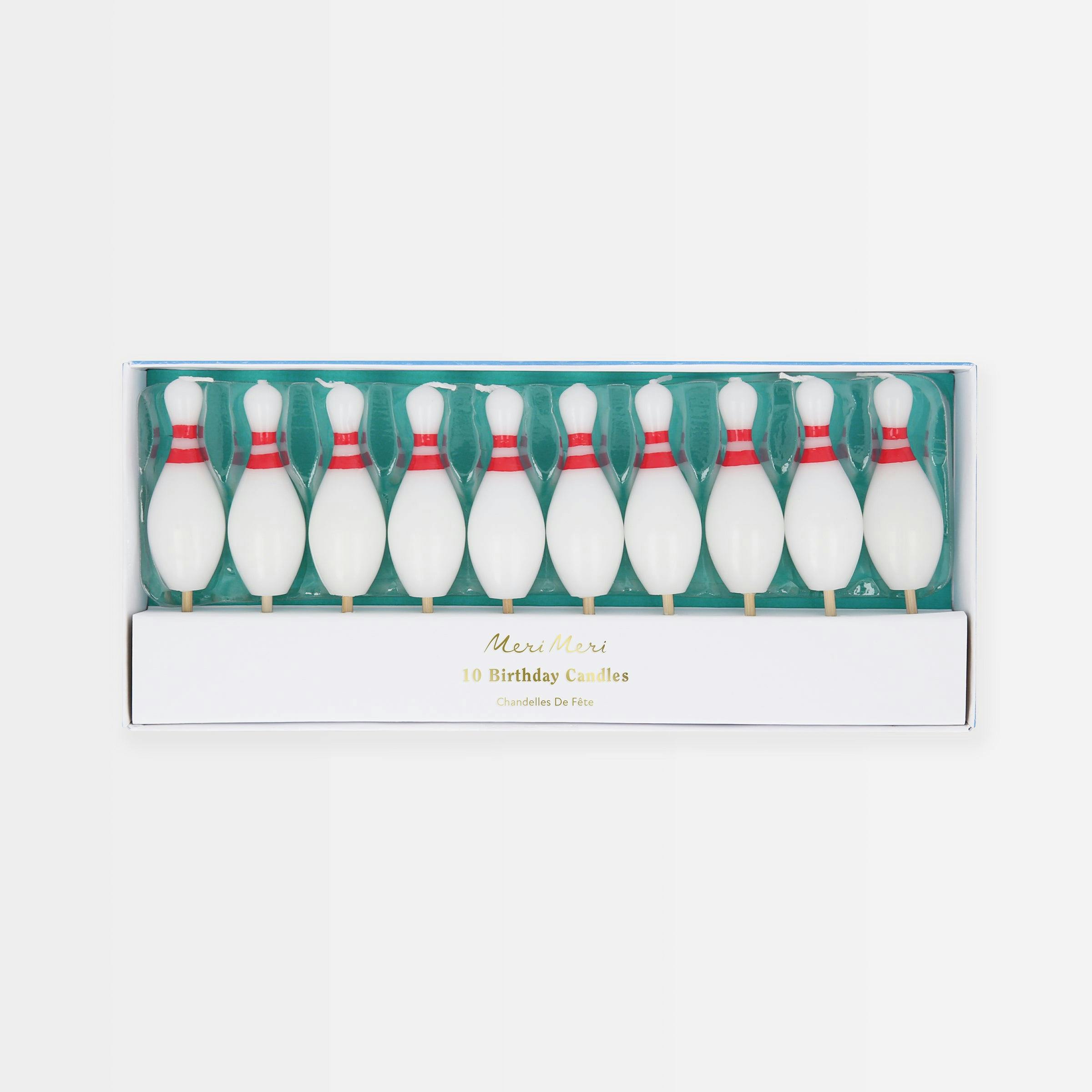 Bowling Pin Candles
