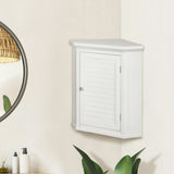 Glancy Wooden Corner Wall Cabinet with Shutter Door