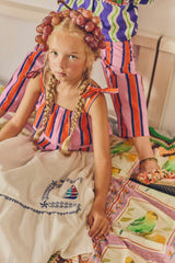 BARCOS EMBROIDERED SKIRT WHITE