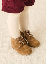 Suede Oxford Baby Booties in Brown (20-24EU)
