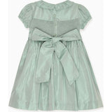 Sage Verity Silk Ceremony Girl Hand-Smocked Dress