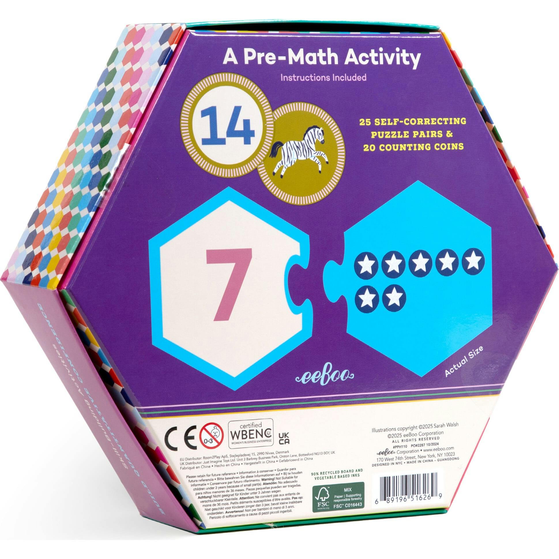 Hexagon Puzzle Pairs: Numbers