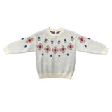 Girls Knit Sweater in Tulip Intarsia