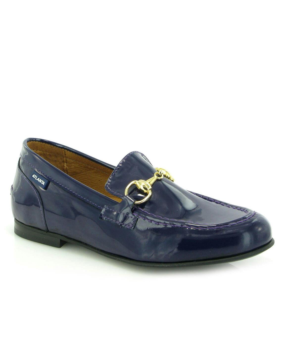 Teresa Buckle - navy blue patent