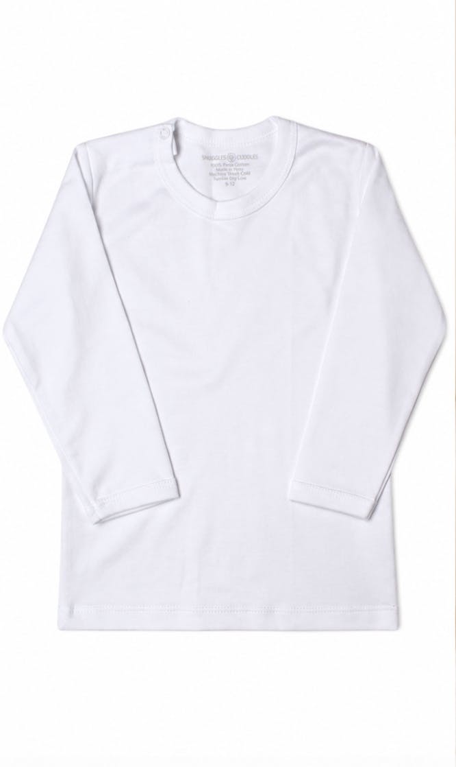 White - Classic Long Sleeve Shirt in Pima Cotton