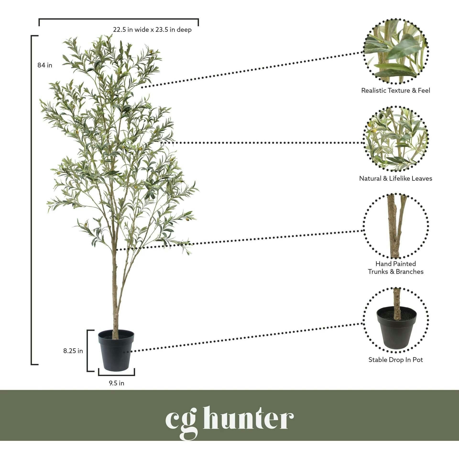 7' Artificial Wispy Olive Tree