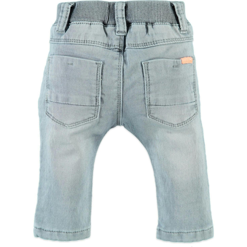 Elastic Waistband Denim Pants