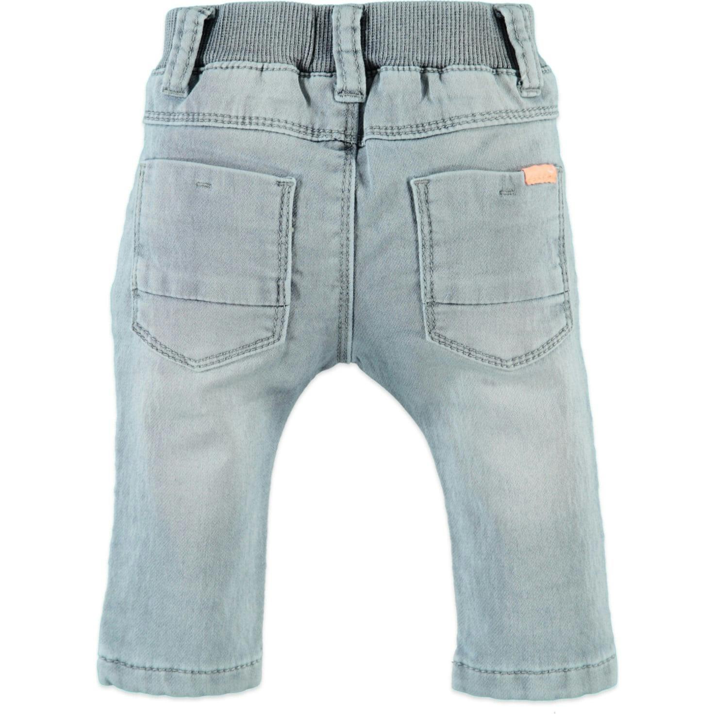 Elastic Waistband Denim Pants