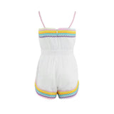 White Rainbow Summer Romper