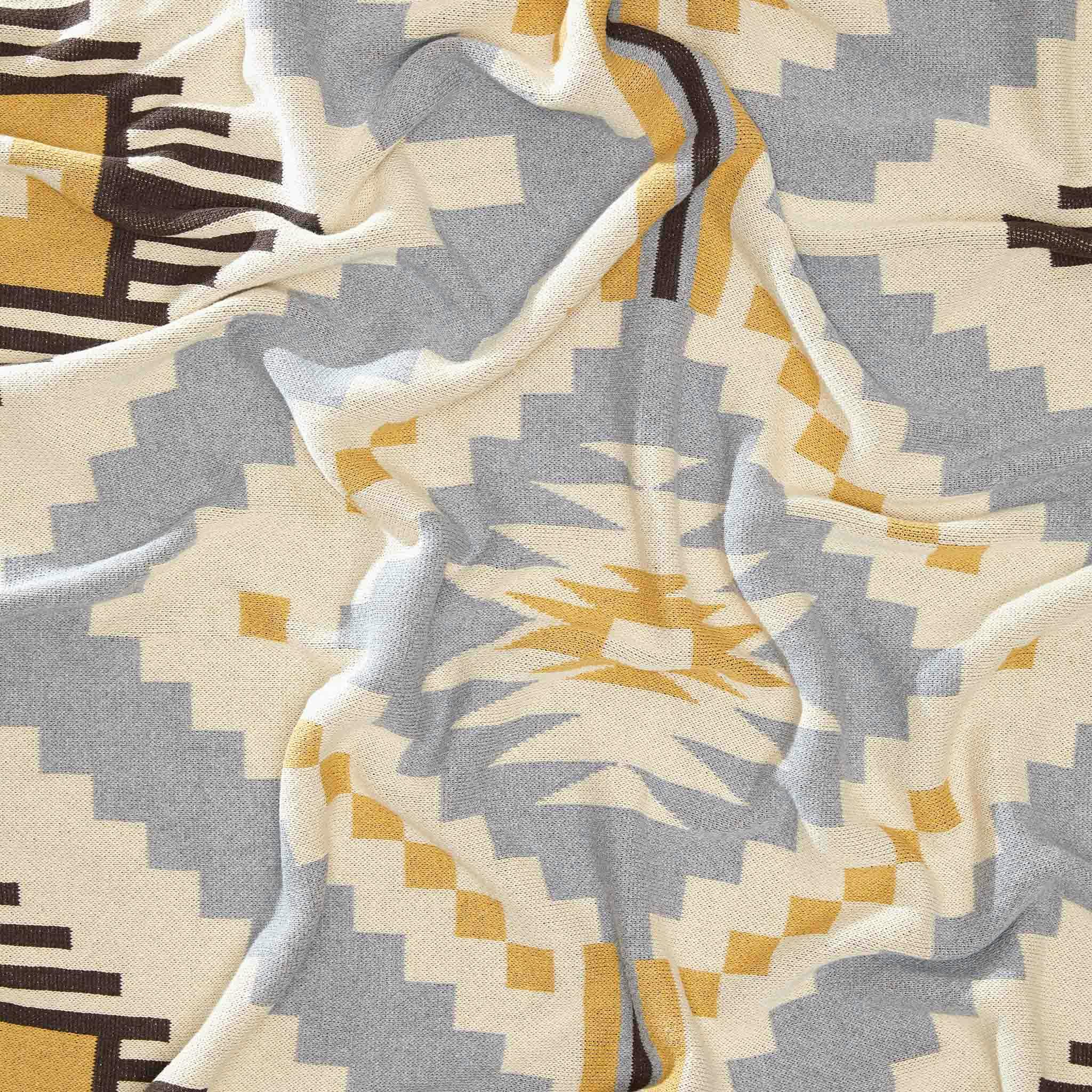 Cotton Sustainable Knit Throw Blanket | New Horizon