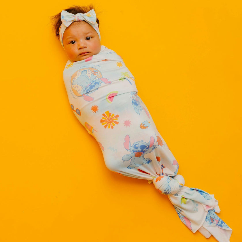Knit Headband Bow - Disney Stitch Dreamsicles