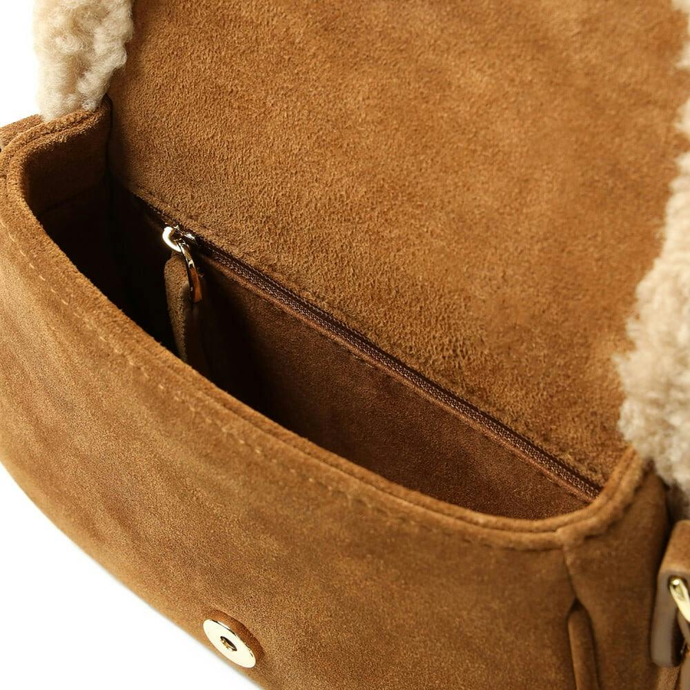 Shae Suede Crossbody Buckled Bag