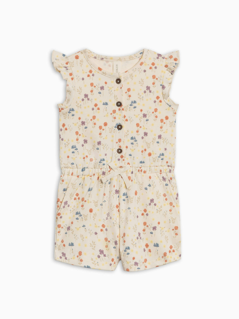 Shaye Romper - Margot Floral / Barn + Sea