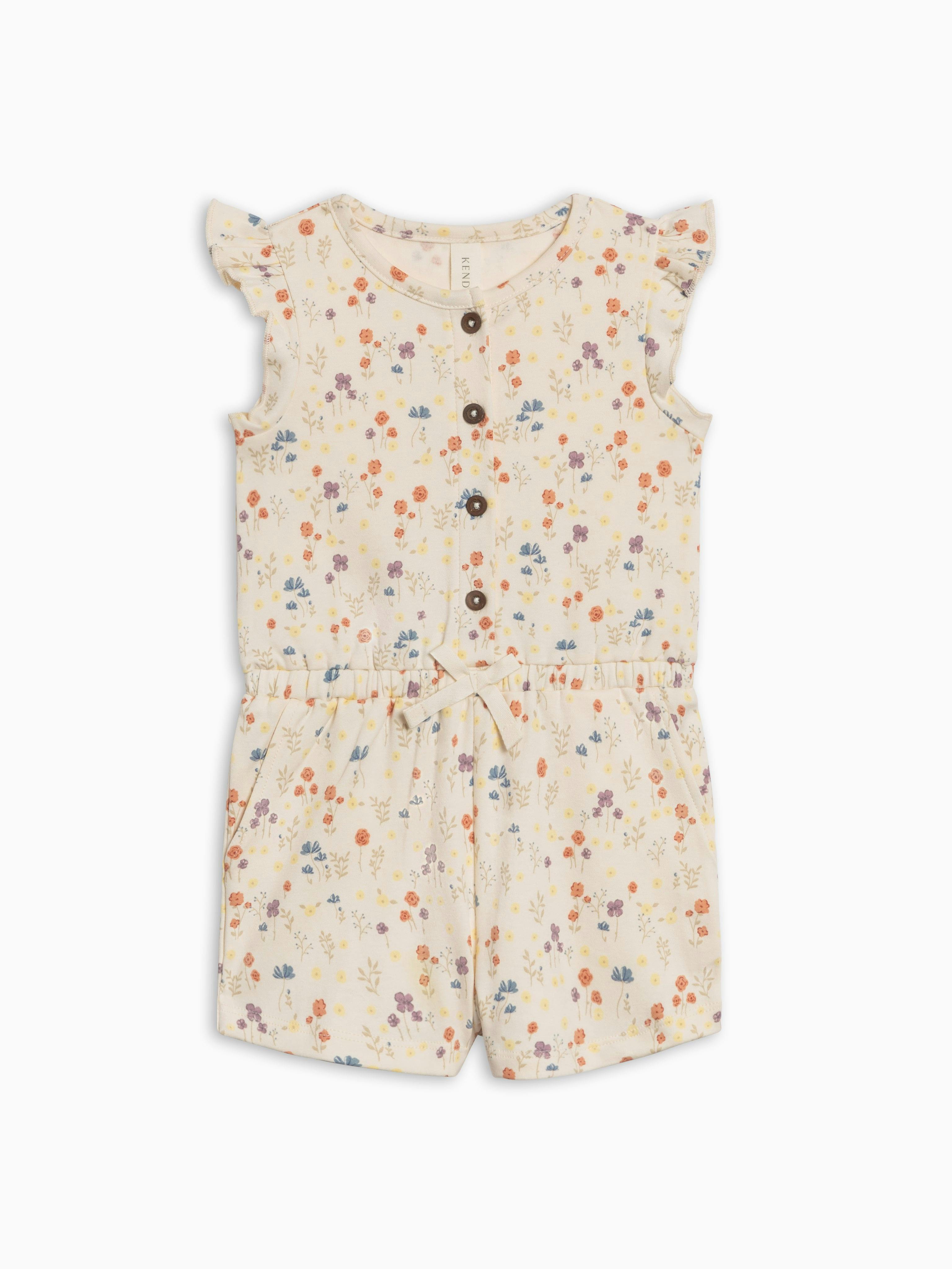 Shaye Romper - Margot Floral / Barn + Sea
