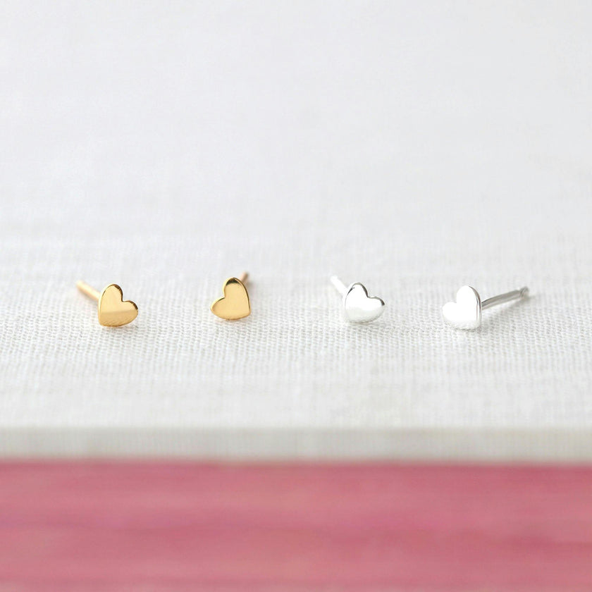 Tiny Heart Stud Earrings
