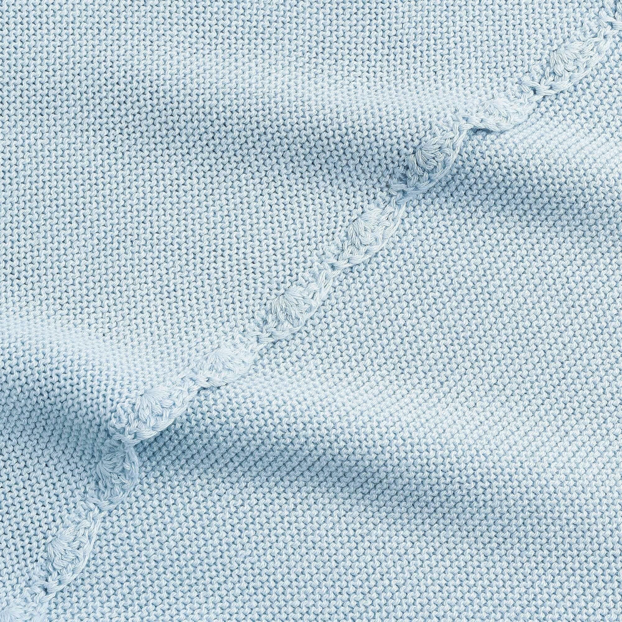 Cotton Knit Blanket, Blue