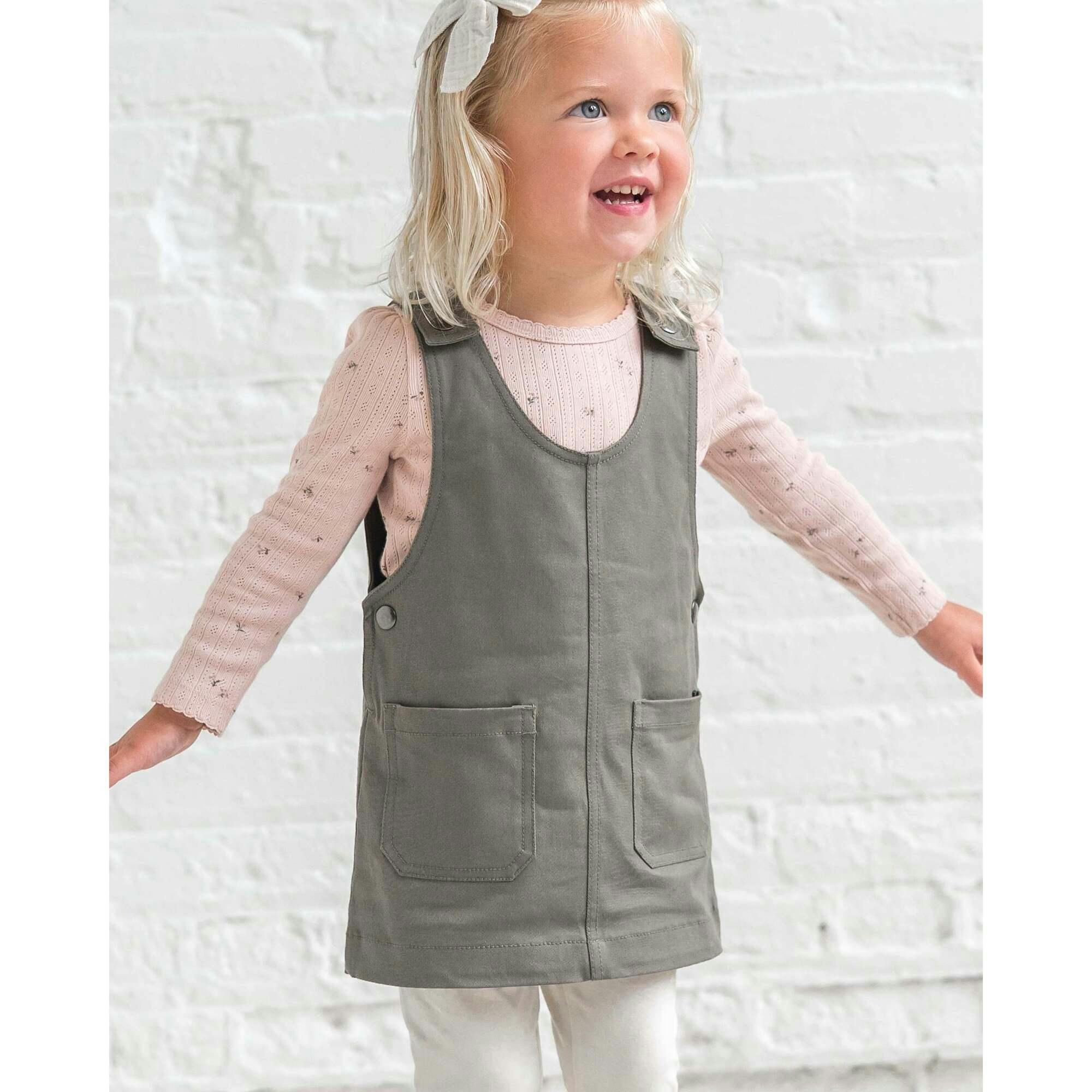 Alma Twill Jumper Dress Cranberry